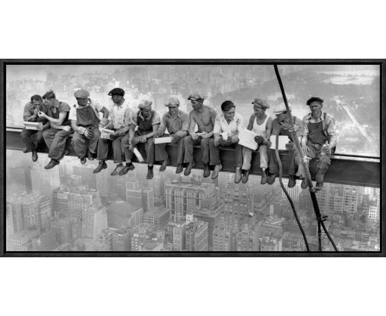 Global Gallery New York Construction Workers Lunching On A